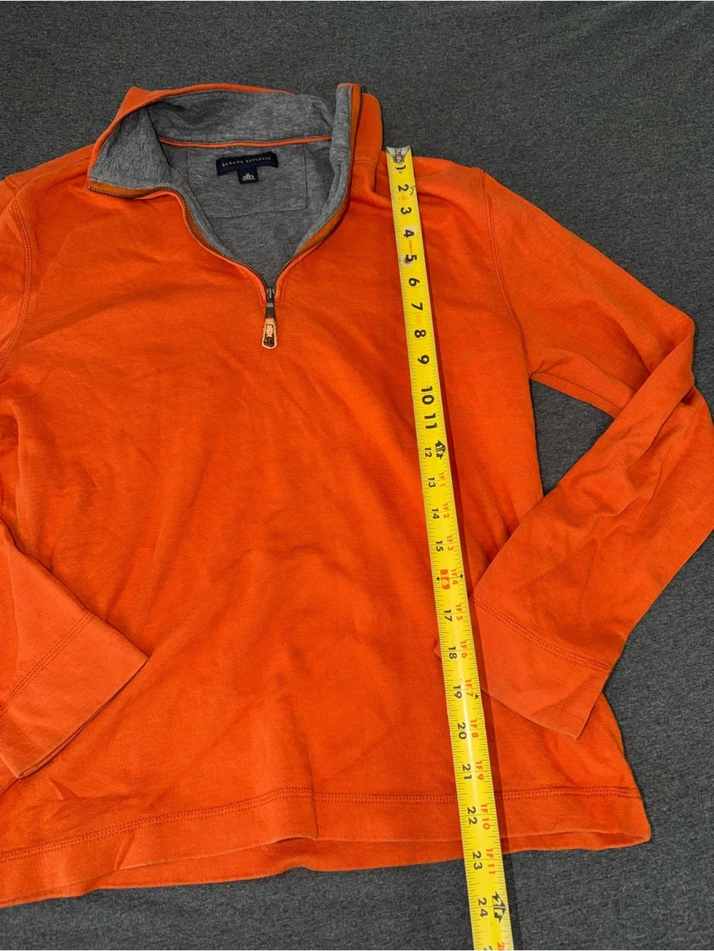 Banana republic Orange Quarter-Zip Men's Sweater Size M